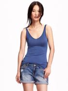 Old Navy Supersoft V Neck Tank - Mariana Trench