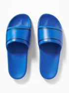 Old Navy Mens Faux-leather Slide Sandals For Men Bright Blue Size 12/13