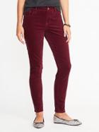 Old Navy Womens Mid-rise Velvet Rockstar Pants For Women Gosh Garnet Size 12
