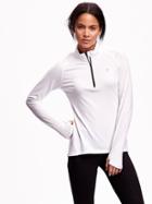 Old Navy 1/4 Zip Raglan Pullover - Bright White