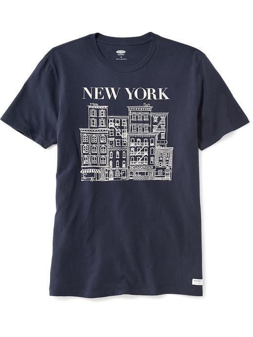 Old Navy New York Graphic Tee For Men - Ink Blue
