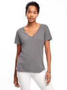 Old Navy Womens Everywear Slub-knit Tee For Women Blank Slate Size L