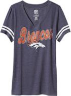 Old Navy Womens Nfl Sleeve Stripe Tee Size L - Broncos