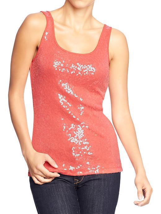 Old Navy Old Navy Womens Sequined Tanks - Briquette