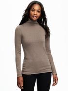 Old Navy Classic Turtleneck Pullover For Women - Taupe