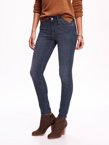 Old Navy Mid Rise Rockstar Skinny Jeans - Cyan