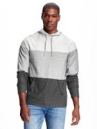 Old Navy Lightweight Color Block Pullover Hoodie For Men - Graphite Ombre