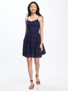 Old Navy Fit & Flare Cutwork Dress For Women - Night Flight