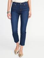 Old Navy Womens The Power Jean, A.k.a. The Perfect Straight For Women Dark Wash Size 4