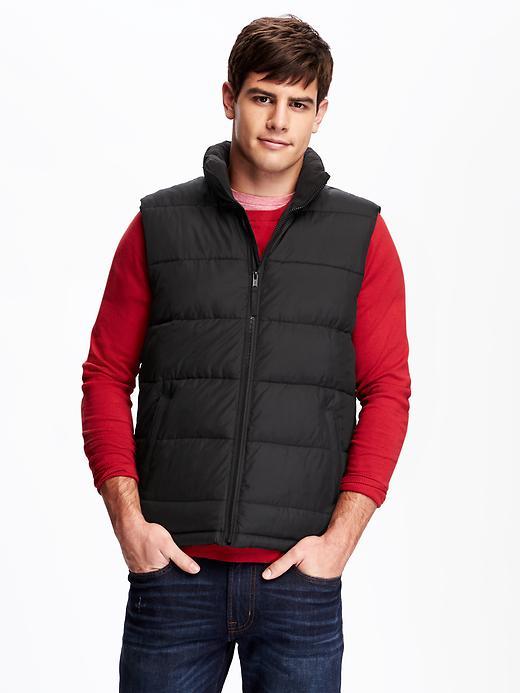 Old Navy Frost Free Puffer Vest For Men - Black