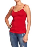 Womens V Neck Camis Size M - Saucy Red
