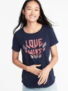 Old Navy Womens Everywear Graphic Tee For Women Love Wins Size Xxl