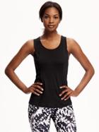 Old Navy Go Dry Mesh Tank For Women - Black