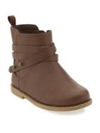 Old Navy Faux Leather Double Strap Boots - Dark Brown