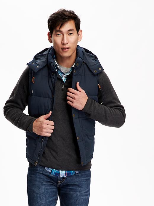 Old Navy Mens Hooded Quilted Vest Size Xxl Big - In The Navy