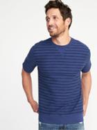 Old Navy Mens Textured-stripe Tee For Men Pacific Blue Size Xxl