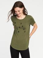 Old Navy Womens Relaxed Curved-hem Tee For Women Wild & Free Size S
