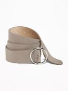 Old Navy Womens Sueded O-ring Belt For Women New Taupe Size L/xl