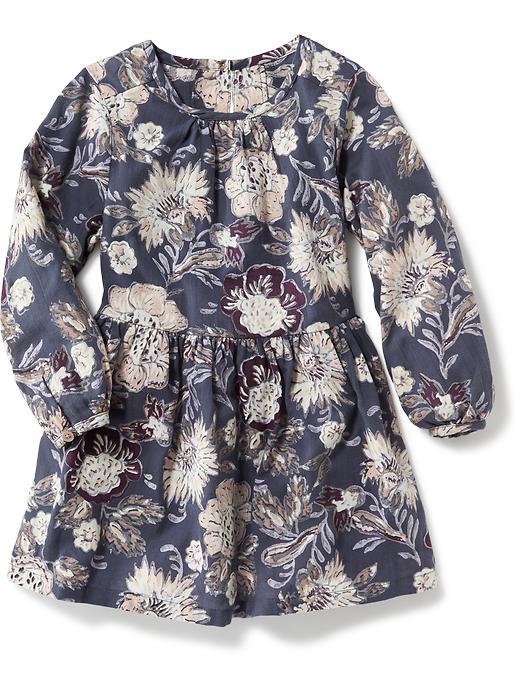 Old Navy Crepe Floral Dress Size 18-24 M - Floral Pattern