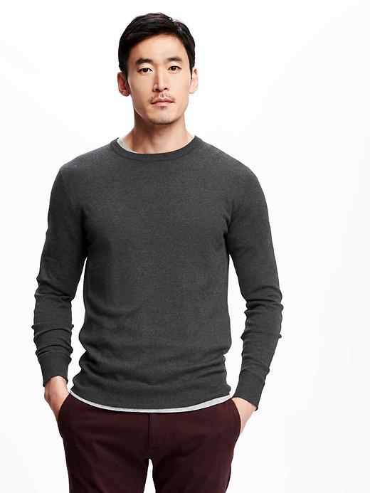 Old Navy Crew Neck Sweater For Men - Dark Charcoal Gray