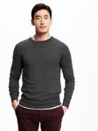 Old Navy Crew Neck Sweater For Men - Dark Charcoal Gray
