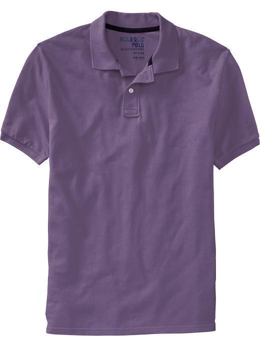 Old Navy Mens New Short Sleeve Pique Polos - Evening Lilac