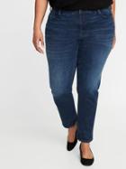 High-rise Secret-slim Pockets + Waistband Power Straight Plus-size Jeans