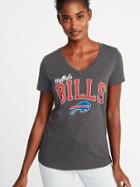 Old Navy Womens Nfl Team Graphic V-neck Tee For Women Buffalo Bills Size Xs