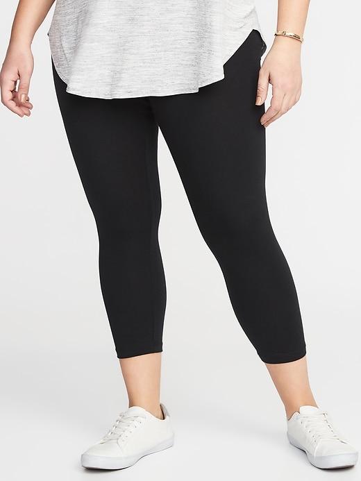 Cropped Jersey Plus-size Leggings