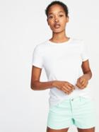 Old Navy Womens Slim-fit Crew-neck Tee For Women Calla Lily Size Xl
