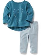 Old Navy 2 Piece Graphic Top And Leggings Set Size 12-18 M - River Of Dreams