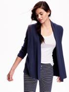 Old Navy Womens Open Front Rib Knit Cardigan Size L - Lost At Sea Navy
