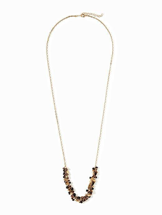 Old Navy Womens Beaded-coin Necklace For Women Black Size One Size