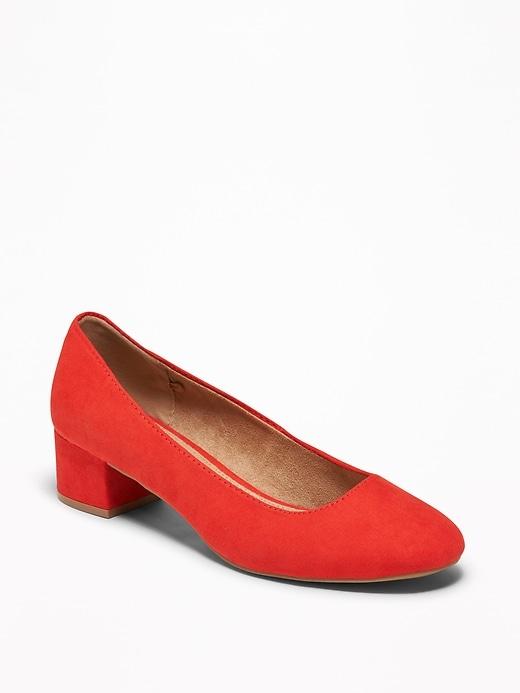 Faux-suede Block Heels For Women