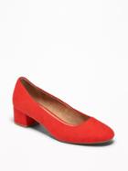 Faux-suede Block Heels For Women