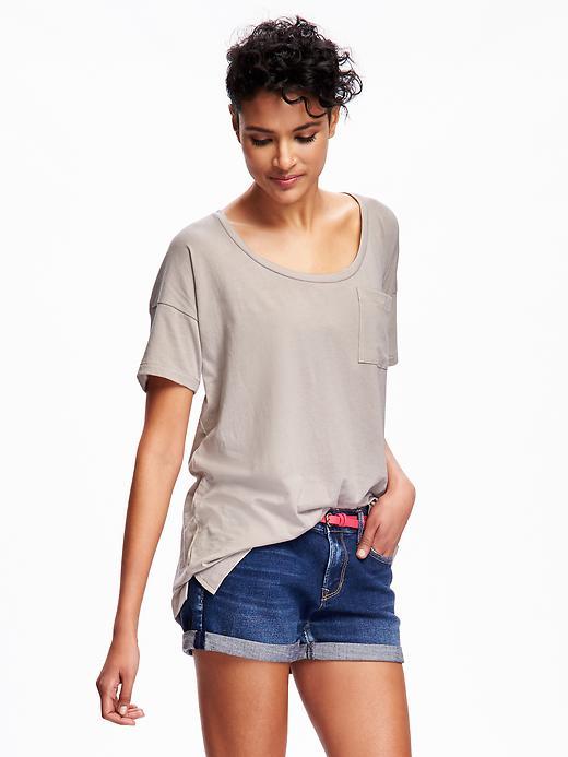 Old Navy Boyfriend Pocket Tee For Women - Blank Slate