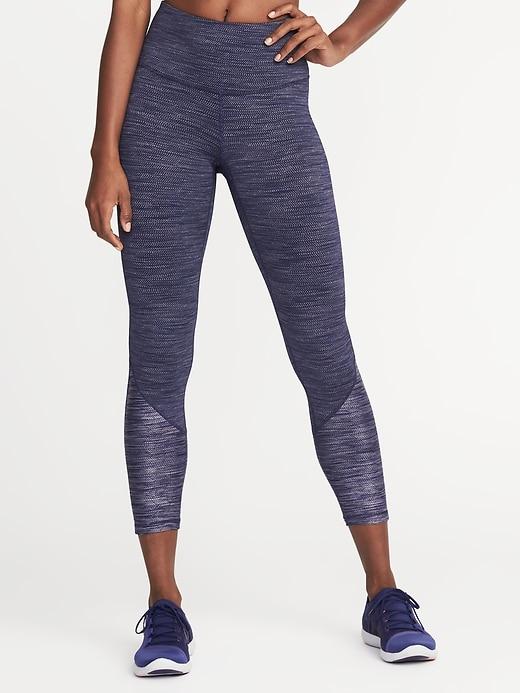 Old Navy Womens High-rise 7/8-length Textured Leggings For Women Blue Size S