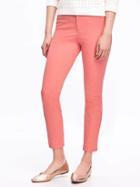 Old Navy Mid Rise Pixie Ankle Pants For Women - Coral Tropics