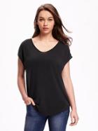 Old Navy Cocoon Snadwashed Top For Women - Black