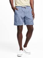 Old Navy Drawstring Dobby Shorts For Men 7 - Heather Chamomile Lavender