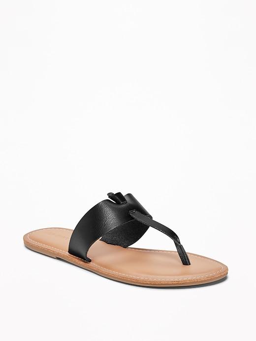 Old Navy Womens T-strap Slide Sandals For Women Blackjack Size 10