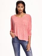 Old Navy Linen Blend Boyfriend Tee For Women - Coral Blush Fa16