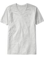 Old Navy Mens V Neck Jersey Tees - Oatmeal