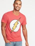 Old Navy Mens Dc Comics The Flash Tee For Men Heather Red Size L