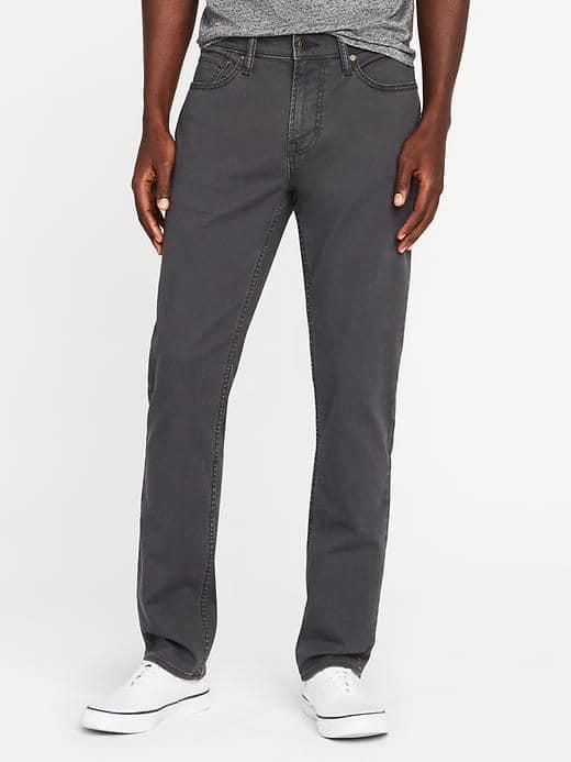 Old Navy Slim Built In Flex Twill Five Pocket Pants For Men - Panther