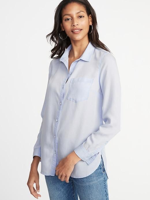 Relaxed Tencel Shirt For Women