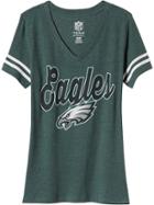 Old Navy Womens Nfl Sleeve Stripe Tee Size L - Eagles