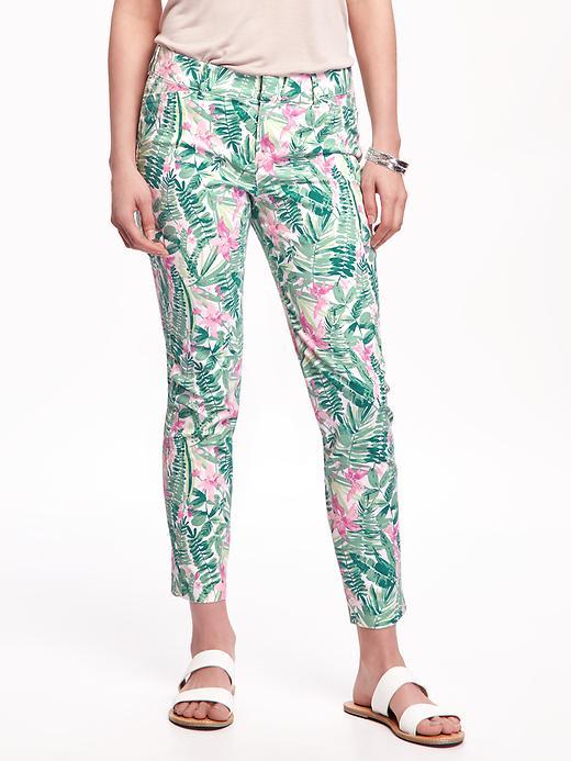 Old Navy Patterned Pixie Chinos For Women - Multi Print