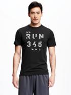 Old Navy Go Dry Performance Graphic Tee For Men - Black