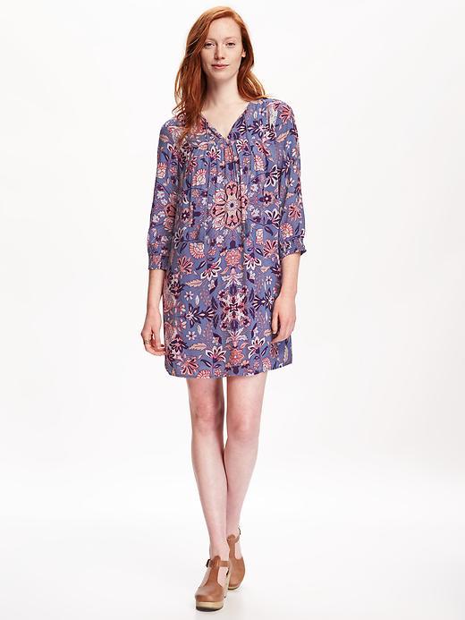 Old Navy Printed Boho Shift For Women - Purple Print